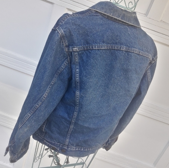 Vintage Levis Jacket Quilted Lining Denim Jeans - Picture 5 of 9